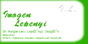 imogen lepenyi business card